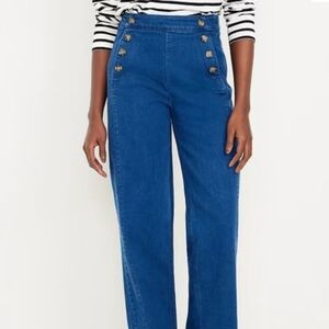 "Sailor" Jeans with Button Detail NWT